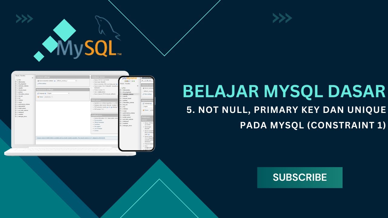 Belajar MySQL Dasar 5 - Not Null, Primary key dan Unique pada Mysql ...