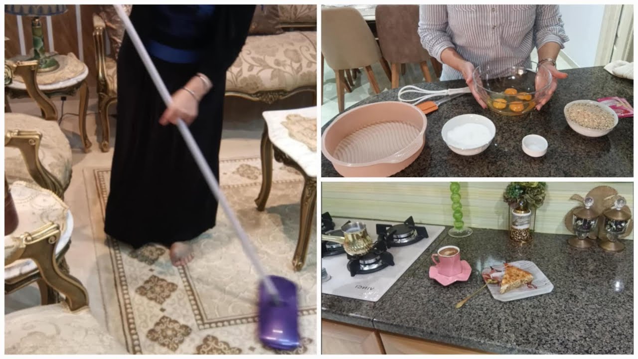 وأخيرا بديد نهبط في دبش الشتاء🧣 روتين تحفيزي في الصالة ✨ مع قاطو amande بنينة تذوب في الفم 🍰