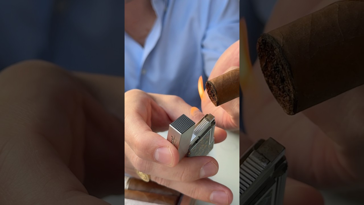 ASMR Sounds of the ST Dupont cutting and lighting an EGM Bleco 😍 