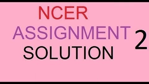 NCER  Assignment 2 Solution 2019 Course