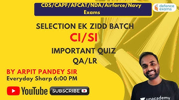 CI/SI Quiz | Quants | Target AFCAT/ CDS / Air Force XY 2021| Arpit Pandey