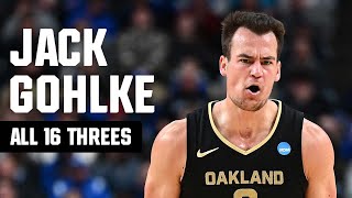 All 16 Jack Gohlke threes in the 2024 NCAA tournament