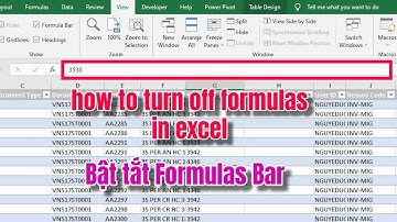 Cách Bật Tắt Thanh Formulas Bar Trong Excel  #tipsexcel