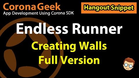Endless Runner - Creating Walls - Full Version
