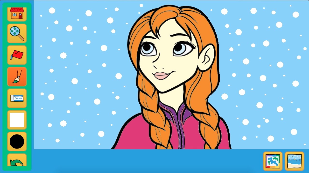 Princess Anna Frozen  Coloring Pages with Buku  Gambar  YouTube