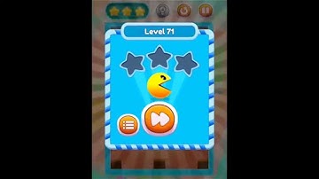 PAC-MAN Bounce - Puzzle Adventure level 71 walkthrough solution for 3 star gameplay
