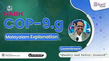 COP 9.g | NABH - 6th Edition | Malayalam Explanation | Grapes IDMR