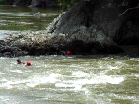 Our first raft capsize - YouTube
