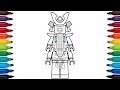 How to draw Lego Ninjago Lord Garmadon from the Lego Ninjago Movie