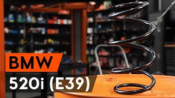 How to change front springs / front coil springs on BMW 520i (E39) [TUTORIAL AUTODOC]