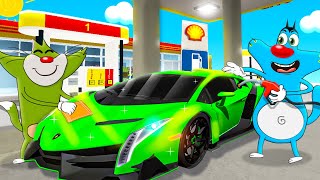 Roblox Oggy Open A Gas Station With Jack in Gas Station Tycoon | Rock Indian Gamer |