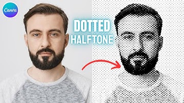 How to Create the Dotted Halftone Pattern Effect in canva lEasy canva lCanva tutorial