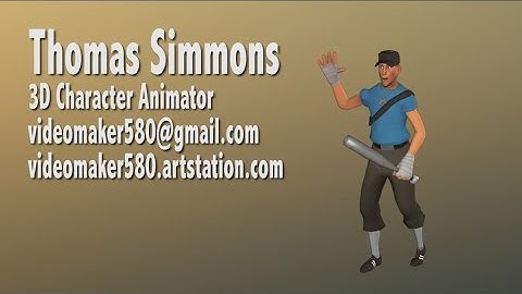 Thomas Simmons Character Animator Demoreel December 2016