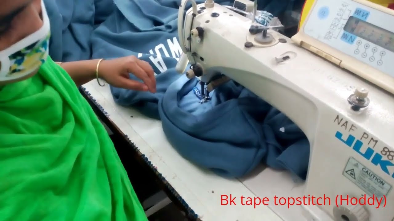 Bk tape topstitch Hoddy