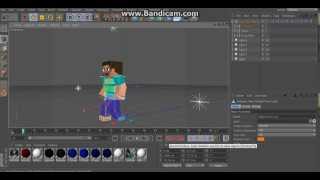 Minecraft | Cinema 4D | Walking Cycle Animation