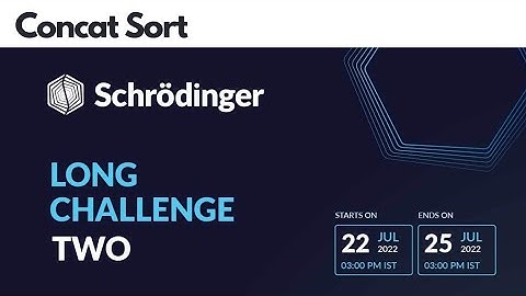 Concat Sort | Codechef July Long Challenge Two| Solution/Editorial