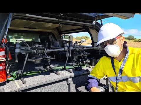 Our drone vehicle setup for Powerline Inspections