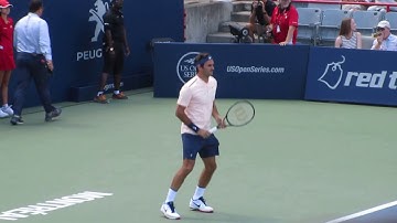 Roger Federer 2nd round warmup