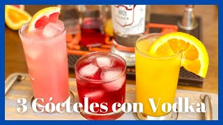 🍊 3 Cócteles FÁCILES y Económicos con VODKA ► Tragos con Vodka y Frutas
