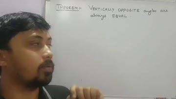 Proof that vertically opposite angles are equal