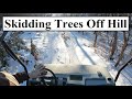 #455 - Skidding Trees Off The Hill (Firewood), Cedar's Christmas Tree Is Fake (But Beautiful)!!!