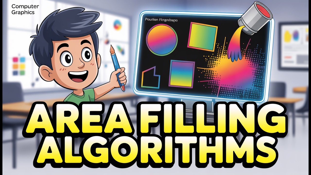 Area Filling Algorithms 🔳 | 🖌️Boundary Fill & 🌊Flood Fill | Computer ...