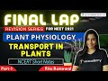 Transport in Plants | Part 1 | Final Lap Revision for NEET 2021 | NEET Biology | Ritu Rattewal