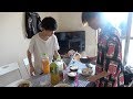 友達と過ごす朝は気持ちがいいな