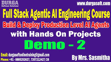 Full Stack Agentic AI Engineering Course tutorials || by Mrs. Sasmitha On 16-12-2025 @9:30PM (IST)