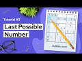 Last possible number - a Sudoku technique for beginners