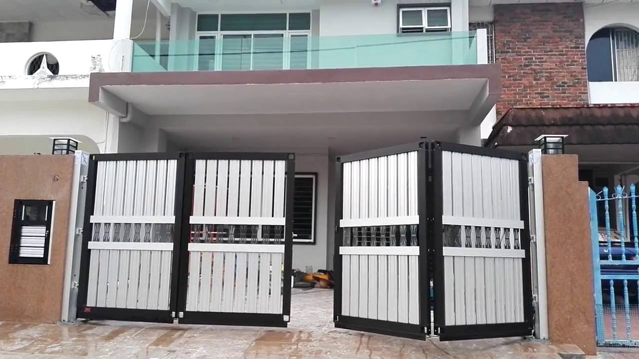 An Yu Smart Gate Folding Type 10 (16 feet) - YouTube