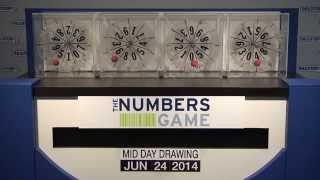 Midday Numbers Game Drawing: Tuesday, June 24, 2014