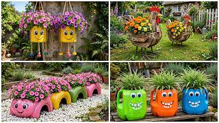 60 Creative DIY Garden Decor Ideas from Recycled Materials | Upcycled Backyard Art