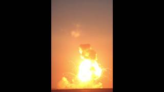 Antares ORB-3 Rocket Launch and Explosion Seconds After Launch