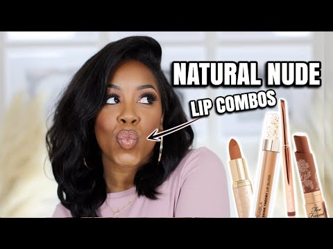 These natural nude lip combos are dark skin and brown... 