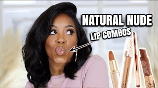 THE EVERYDAY SOFT NUDE LIP FOR DARK SKIN *UPDATED* | NATURAL NUDES + FAV LIP COMBOS | Andrea Renee