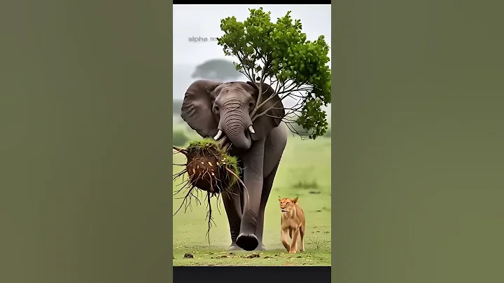 Hero Elephant Saves A Deadly Drowns lion! #humanity #animals #lion #elephant #friendship
