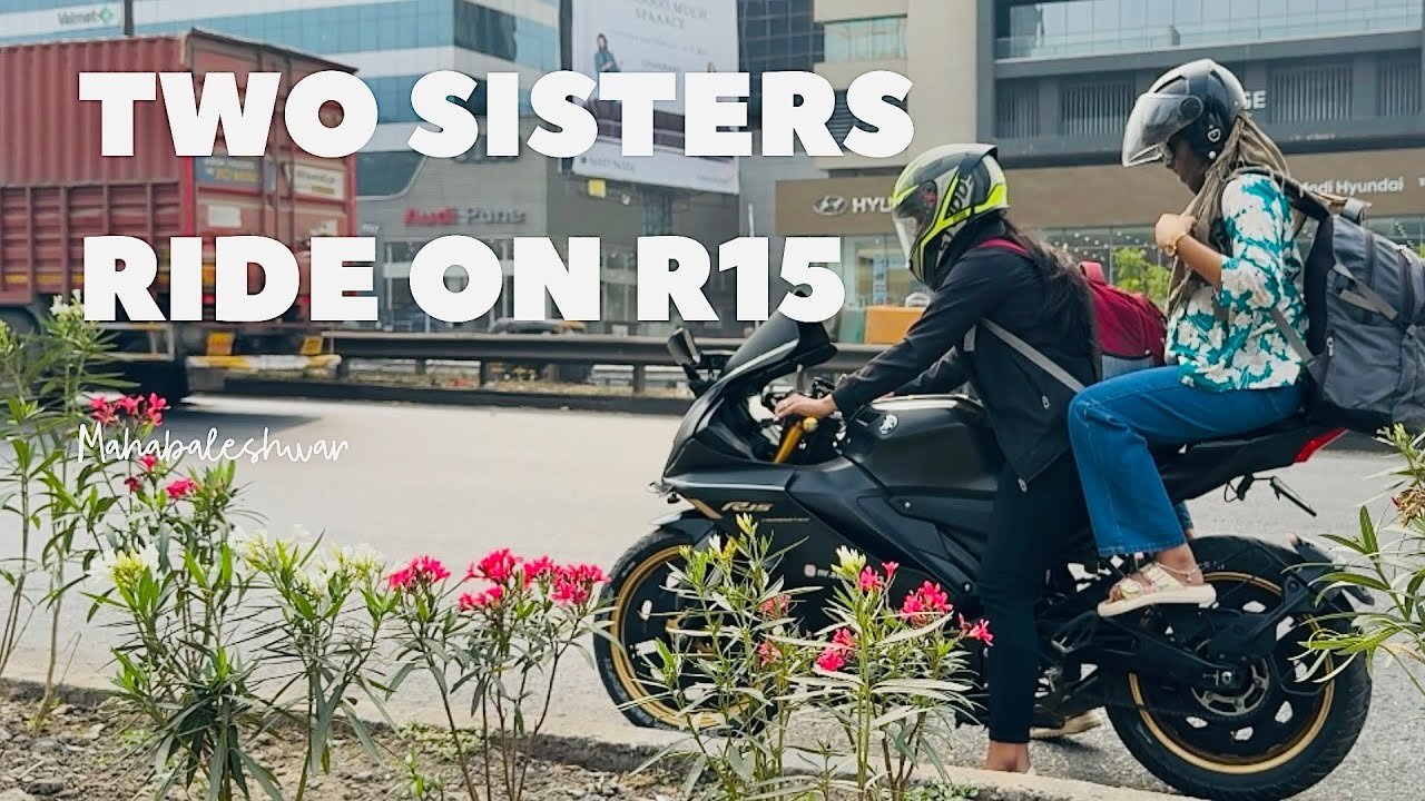 2 Sisters riding on R15 to Mahabaleshwar♨️#riding #sister #sisterduo #womenriders #ridergirl #rider 