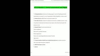 ATLS Module 1 Initial Assessment and Mgmt Latest 2025 Questions and Answers 2025  2026 Verified Answ
