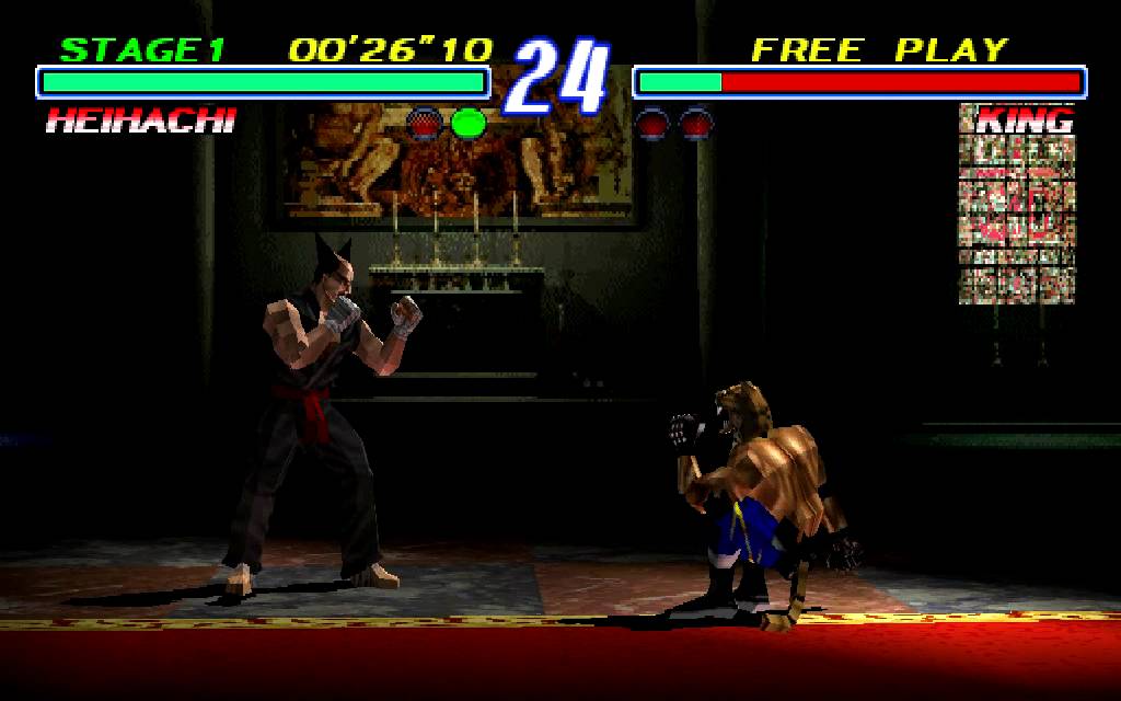 Tekken 2 (Pcsxr widescreen GTE hack)