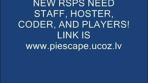 New Rsps need staff, coder, and hoster