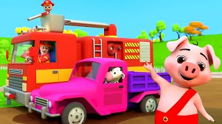 Wheels On The Firetruck + More Vehicle Rhymes for Kids by Farmees Sunny Barn