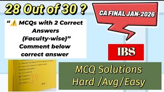 “IBS MCQs: Case study ya puzzle? 🌍🤯 | CA Final Jan-26”
