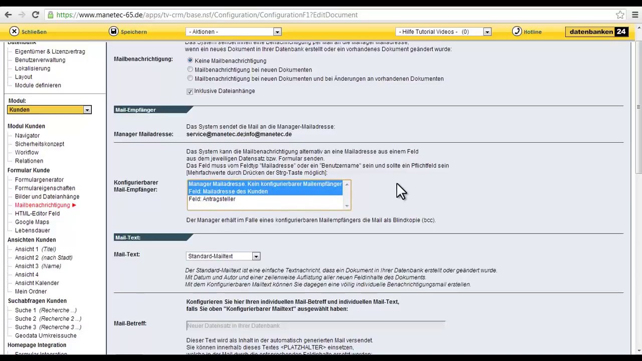 Datenbanken24 Tutorial Automatische Mailbenachrichtigungen YouTube Datenbanken24 tutorial automatische mailbenachrichtigungen youtube