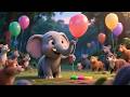 Baby Elephant Balloon Party 🐘🎈 | Fun Kids Song | Happy Celebration Nursery Rhyme