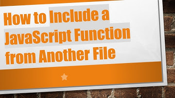 How to Include a JavaScript Function from Another File