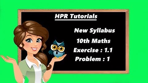 10th Maths | Exercise 1.1 | Problem 1| Relations & Functions By HPR Tutorials