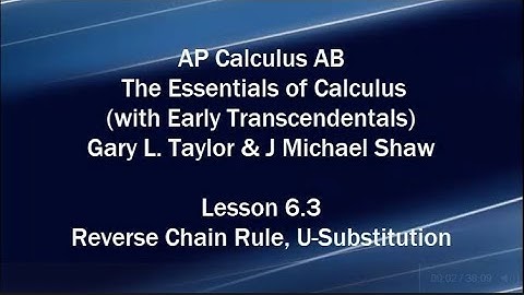 AP Calc AB (E.T.) Lesson 6.3