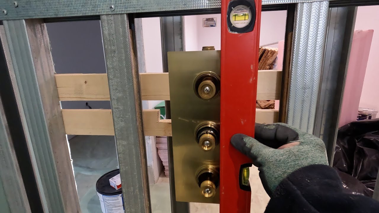 Concealed shower mixer valve installation - YouTube