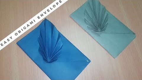 Easy Origami Envelope Making Tutorial- DIY Paper Envelope with Leaf  🍃